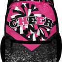 Cheer Backpacks for Cheerleaders, Cheerleading Backpack 16.5in, Cheerleader Gifts for Team (Rose&Black)