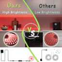 Red 10 Foot Led Lights Strip Indoor Rope Lights Easy DIY Cuttable Strip Lights for Wine Cabinet Bar Room Bathroom Living Room Kitchen Ceiling Wall Vanity Mirror Decor