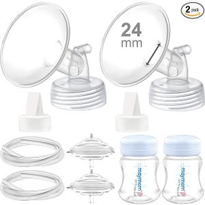 Maymom Pump Parts Compatible with Spectra S2 S1 Replacement Kit for Spectra Pump Parts 24 mm Flange Duckbill Valve Tube Bottle Backflow Protector, Not Original S2 S1 Accessories
M