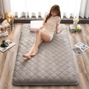 Japanese Floor Futon Mattress, Tatami Mat Sleeping Pad, Shikibuton, Mattresses Topper, Roll Up Dormitory Mattress, Foldable & Portable Floor Lounger Bed, Guest Bed(Grey, Full) (Full (80"L x 54"W x 2.5"Th))