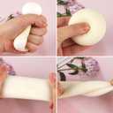 4 PCS Colorful Dumpling Stress Balls,Squishes Dough Fidget Sensory Dumplings,Simulation Food Squishies Bun with Steamer Stretchy Stress Relief Tools