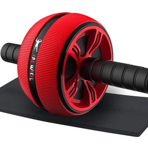 Ab Roller Wheel, Abs Workout Equipment for Abdominal & Core Strength Training, Exercise Wheels for Home Gym Fitness, Wider Ab Machine with Knee Pad Accessories (Red-no resistance rope)
