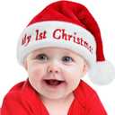 RJVW Baby Santa Hat: Christmas Hat for Infant, Baby Xmas Holiday Classic Santa Claus for Christmas New Year Party