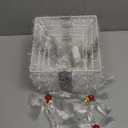 Set of 4 Christmas Lighted Gift Boxes, Pre-lit Light up Present Set with Different Sizes for Holiday Indoor Outdoor Decorations - Battery Operated(Warm White)