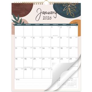 2026 Calendar - 2026 Wall Calendar, JAN 2026 - DEC 2026, 12 Monthly Calendar, 14.6'' x 11.4'', Wall calendar 2026 with Twin-Wire Binding + Hanging Hook + Julian Dates, Calendar for Organizing