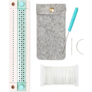 We R Memory Keepers, Journal Book Binding Punch Guide Set, Includes Guide, Awl, Curved and Straight Needle, Waxed Thread, Japanese Stitching Template and Storage, for Japanese and Copic Bound Books