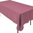 AK TRADING CO. 60 x 102-Inch Rectangular Polyester Tablecloth - Made in USA - Wrinkle-Resistant, Flame Retardant, Durable Party Table Cover, Banquet Tablecloth, Wedding Table Cover - Duty Rose