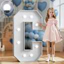 Marquee Letters 3 Feet Tall Large Light Up Letters Decorations Wedding Engagement Happy birthday White Party Decorations Marry Me Sign Big Cardboard Backdrop C