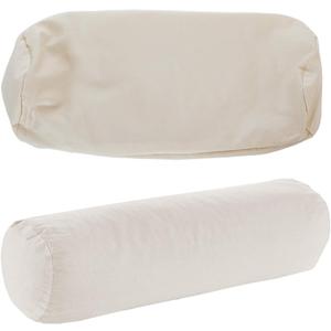 Lofe Organic Cotton Pillow Case - One Pack 17''6'' Cylindrical Pillow Cover - 300 TC Thread Count - Soft and Breathable - Off White