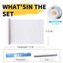 Cat Scratch Furniture Protector, 17.5×117in Extended Anti Scratch Tape, Self-Adhesive Cuttable Clear Shield for Sofa, Door & Household Furniture