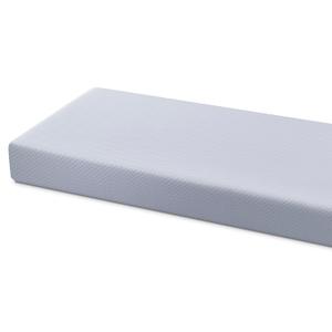 Simmons Kids Quiet Nights Breathable 4-inch Mini Crib Mattress with Removable/Machine Washable Cover - GREENGUARD Gold  Waterproof - Sustainably Sourced Core Fiber Core, Blue