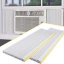 LBG Products Air Conditioner Side Panel Kit for Window AC Units, Fits Up to 17" H x 10" W,Double Layers Window AC Side Panels Kit for Window Air Conditioner Replacement Screen,2 Pack