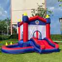 Bounce House, Inflatable Bouncer with 110V Blower, Slide and Ball Pit, 9.3x8.2x5.4 feet