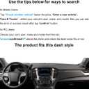 Yiz Dashboard Mat Dash Cover Custom Fit for 2015-2020 Chevy Chevrolet Tahoe Suburban/GMC Yukon Without Forward Collision Alert, Without Head Up Display (Black) J133