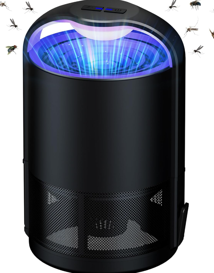 OXAQCE Fly Traps, Fruit Fly Trap Indoor, Gnat Traps, Bug Zapper Indoor, Mosquito Traps with 10 Sticky Glue Boards, Black