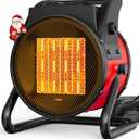 Outdoor Heaters for Patio, 1500W Outdoor Space Heater with 3S PTC Fast Heating, 3-Mode Electric Patio Heater for Greenhouse, Garage, Deck & Patio, Overheat Protection Red