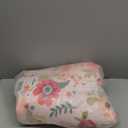 5x7 Area Rugs for Living Room Vacuum-Friendly Machine Washable Area Rug Flower Floral Printed Pattern Low Pile Non-Slip Carpet for Bedroom Hallway Entryway, Pink Beige