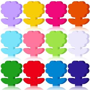 Kisston 360 Pcs Flower Cutouts Paper 3.9 Inch Assorted Color Die Cuts for DIY Craft Projects School Classroom Bulletin Board Decor