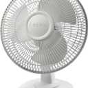 Lasko 12" Oscillating Table Fan for Home, Offices, Bedrooms, Living Rooms, 3-Speeds, Widespread Oscillation, Tilt-Back Fan Head, Portable, White, 2012
