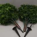 4Pack Artificial Boxwood Topiary Ball Trees,Fake Shrubs Bushes | Fake Evergreen Plants with Ground Spike,UV Resistant, No Maintenance,Faux boxwood for Outdoor Indoor Front Porch Garden Decor