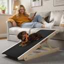 Dog Ramp for Couch Low Incline, Small Dog Ramp for Bed with Adjustable Slope, Non-Slip Rubber Walking Surface, Pet Ramps for Small Dogs Dachshund Corgi - 40 Inch