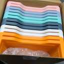 Weysat 12 Pcs Turn in Trays, Classroom Paper Tray, Pastel, Narrow