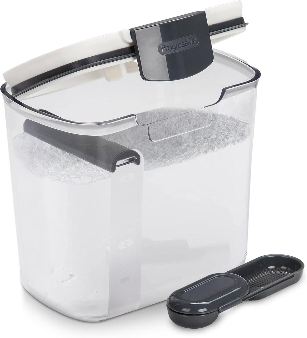 Progressive ProKeeper 1.4 Quart Airtight Powdered Sugar Storage Container,Grey