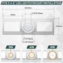 24 Pack New Construction Mounting Plate for 3/4/6 inch LED Downlight,Slim Steel LED Recessed Galvanized Steel Recessed LED Light Plate
