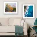 Rustic White 20x24 Frame - Single Frame, 20 x 24 Poster Frame with Mat for 16x20, Picture Frames for Artwork, Puzzles, Photos and Movie Posters