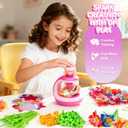 Flower Craft Kit for Kids, DIY Make Your Own Flower Bouquet Set with Reusable Felt Flowers, Arts and Crafts Gift for Girls Boys Ages 4-10