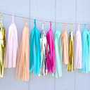 7 x 9.8in Blue Tissue Paper Tassel DIY Hanging paper decorations Party Garland Decor for Party Decorations Wedding,Festival,Baby Shower Decoration 20PCS25cm