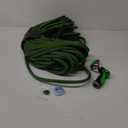 Non-Expandable Garden Hose 150 ft, Ultra Lightweight Flexible Water Hose with 10-Pattern Nozzle, Leak-Proof, High-Density Fabric, Thickened Connector, Shut-Off Valve for Yard, Lawn, Outdoor