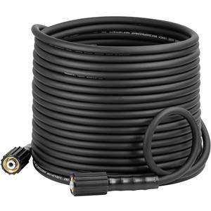 YAMATIC Super Flexible Pressure Washer Hose 50FT 1/4", Kink Resistant Power Washer Hose Replacement for Flexzilla Uberflex Ryobi Genarac Troy Bilt Leak-Free M22 Fittings, 3200 PSI, Black