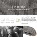 Oversize L/XL/XXL Merino Wool Blend Short Fisheman Beanie Lightweight Warm Hat for Cold Weather Winter (Grey)