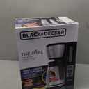 BLACK+DECKER 12 Cup Thermal Programmable Coffee Maker with Brew Strength and VORTEX Technology, Black/Steel, CM2046S