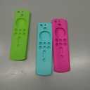 ONEBOM 3 Pack Fire Stick Remote Cover, Case for Firestick 4K / TV 2nd Gen (3rd Gen Pendant Design) Remote Control, Firestick Cover Glow in The Dark (Green Glow & Rose RED+Sky Blue Not Glow)