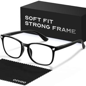 2 Pcs CCVOO Reading Glasses for Women/Men, Eyeglasses, Blue Light Readers for Women/Men, Computer Eye Glasses, Cheaters +3.0