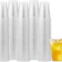 Munfix 500 Pack 7 Oz Clear Plastic Cups, Disposable Drinking Cups, Plastic Party Cups, Transparent Plastic Cups Bulk for Birthday Parties, Picnics, Ceremonies, and All Events