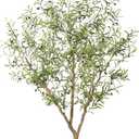 LYERSE Olive Trees Artificial Indoor - Faux Olive Tree 7ft with Large Olive Branches and Lifelike Fruits - Artificial Olive Tree for Modern Home Office House Living Room Decor