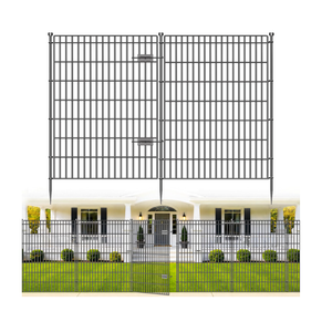 No Dig Garden Fence, Dog Fencing Outdoor for Yard, 10 Panels with Gate
48in(H) × 23.6ft(L) Rustproof Metal Animal Barrier Fence for Gardens, Patios and Decorative Flower Beds, Temporary Fencing
