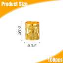 100 PCS Gold Dreadlock Locs Accessories for Hair, Braiding Beads Metal Cuffs Soft Metal Adjustable Braiding Cuffs for Women and Girls, Gold