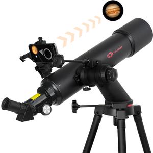 Telescope,GALAEYES 100mm Aperture 600mm FL w/Star-Finding System for iOS/Android, Telescope for Adults high Powered, Refractor Telescopes for Beginners,w/High-Precision Adjustment,Black
