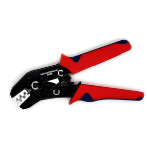 Crimping Tool with Ratchet, Ratcheting Wire Crimper Tool for Open Barrel Terminal Connectors, Electrical Crimping Tool, Crimping Pliers for 20-14 AWG