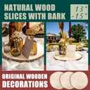 ZYNERY 3 Pcs Wood Slices for Centerpieces 13-15 Inches, Unfinished Wood Rounds Rustic Decor, Natural Large Wooden Circles Centerpieces for Tables, DIY Wedding Decoration Wood Pieces for Painting