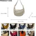 Crescent Crossbody Bags for Women, Hobo Shoulder Bag Half Moon Bag, Large Capacity Crossbody Bag for Travel, Work