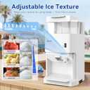 Electric Ice Shaver Machine, 300W Shaved Ice Machine, Thickness Adjustable Snow Cone Machine 881LBs/hr Rotate Speed & Strong Power for Home and Parties Events Snack Bar (6.9Qt)