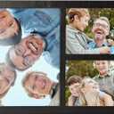 MONT PLEASANT Collage Picture Frame for Wall with 3 Openings Frames for 8 by 10 Picture or Photo, Two 5X7, Made of High Definition Glass Wall Display or Tabletop Display (Black)