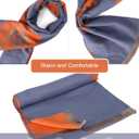 Sumato Scarf for Women Fall Winter Shawl Wraps Long Women Scarves Warm Soft Cashmere Feel Classic Floral Style (Sf1505-dark Blue)
