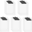 Clear Clipboard with Pen Holder, 8.5 x 11 Plastic Clip Boards with Black Low Profile Clip, Letter Size for Classroom, Teacher, Students, School, Office Supply(Pack of 15)