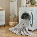 WITSHOCK 3x8 Runner Rugs for Hallway Bathroom: Machine Washable Non Slip Vintage Carpet - Low Pile Lightweight Print Rug for Kitchen Laundry Room Bedroom Beside Rug - Pet & Kids Friendly (Light Blue)